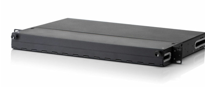 Fiber Optic 1RU Rack Mount Patch Panel Enclosure LIU Holds 3 LGX Adapter Plates