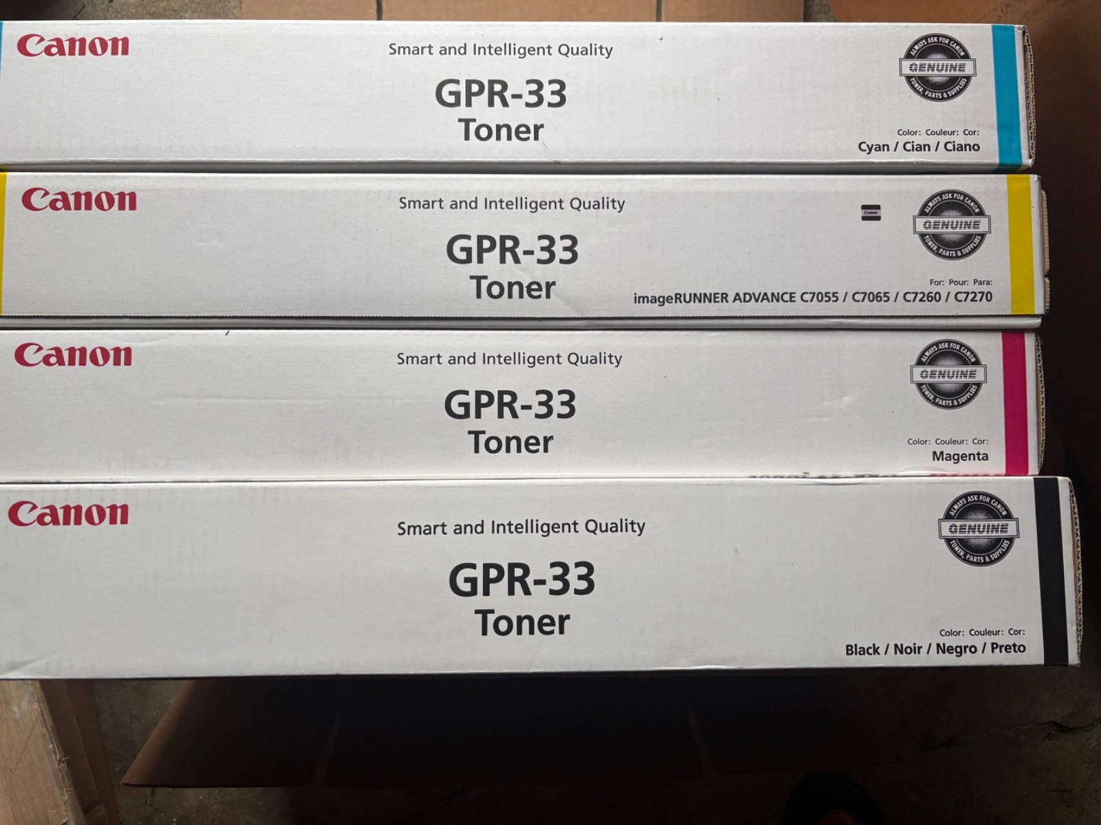 Canon GPR-33 Black/‎Cyan/Magenta/Yellow Toner Cartridge – 2792B003AA