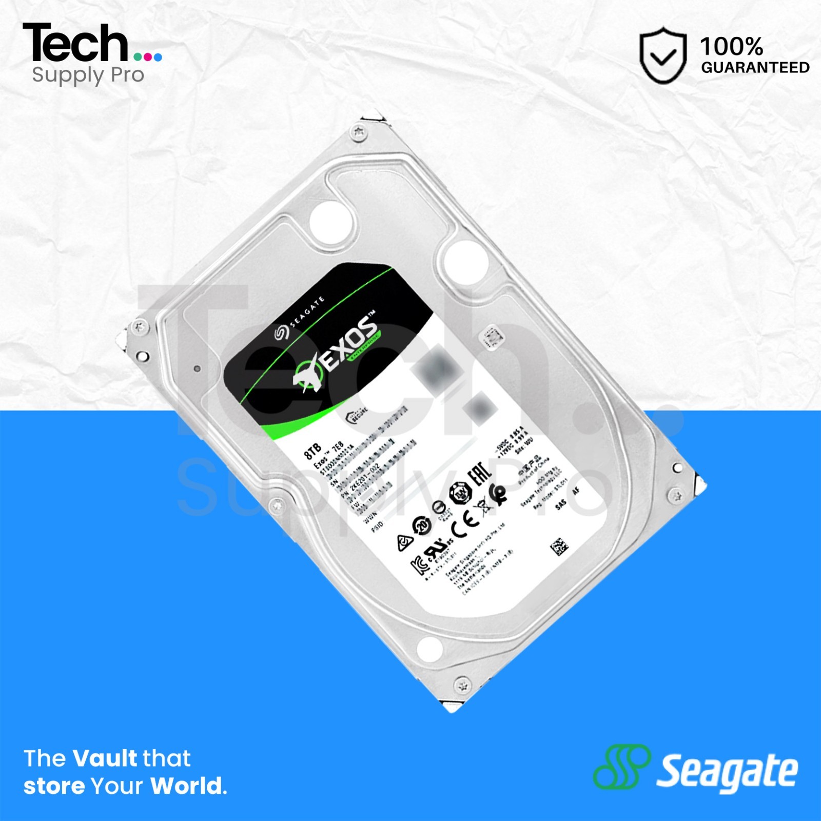 ST8000NM001A Seagate Exos 7E8 8TB SAS 7.2K RPM 12GB/s 3.5″ Hard Drive
