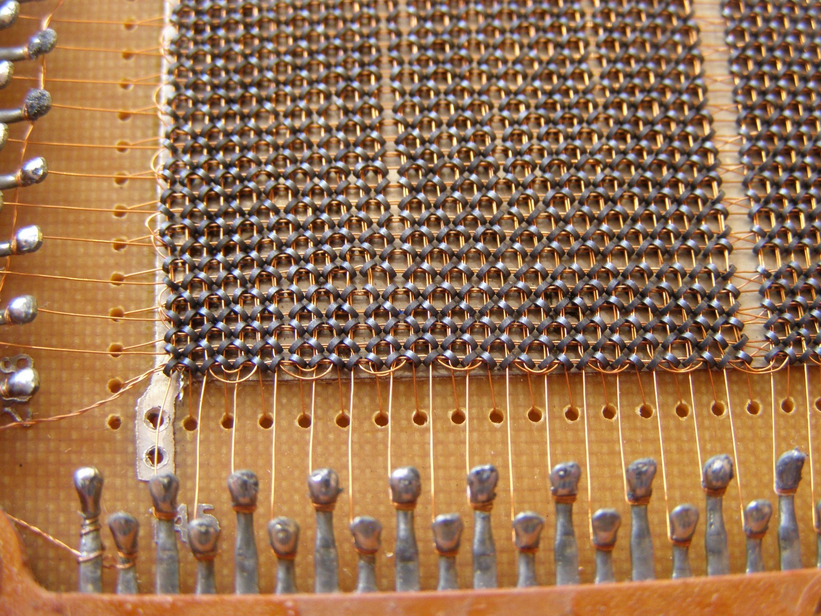 USSR Magnetic Ferrite Core Memory Double Frame Board 1Kbyte USSR 1970s