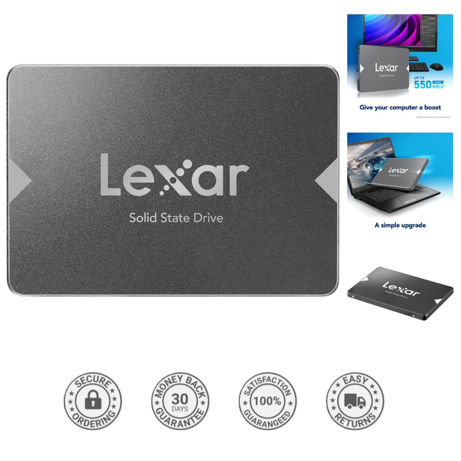NS100 128GB SSD – Internal 2.5 Inch SATA III Drive with Up to 550MB/s Read Speed