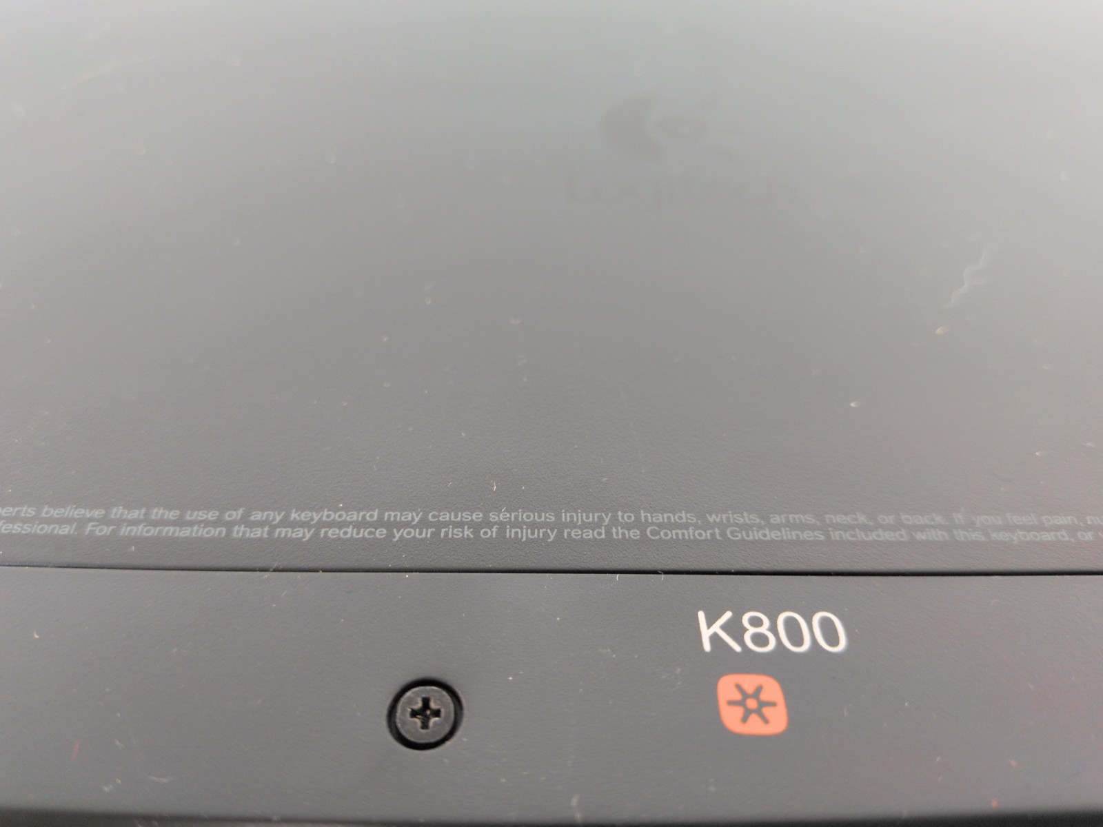 LOGITECH K800 Wireless Lighted Keyboard With USB Dongle Receiver