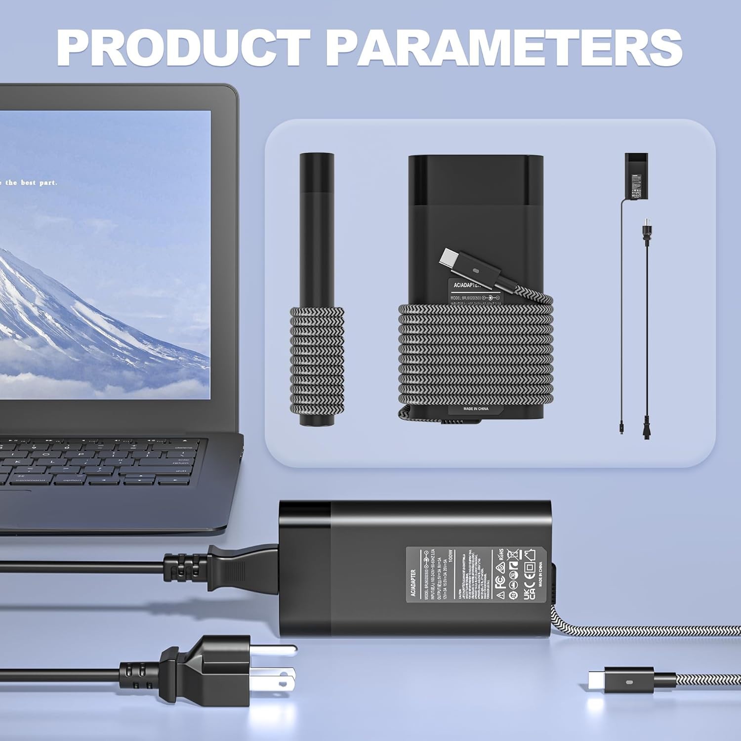 100W 20V 5A Laptop USB C Charger For HP ZBook Firefly 14 16 G9 G10 G11 TPN-DA32
