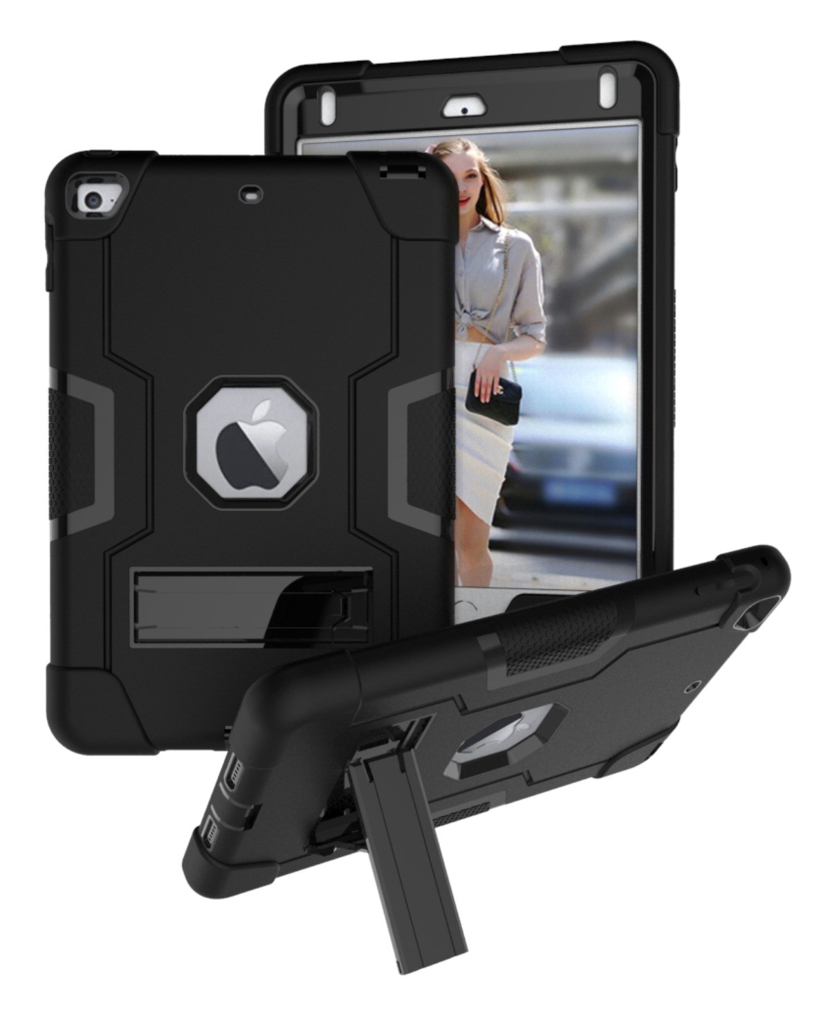 For Apple iPad Mini 1/2/3/4/5 Generation 7.9″ Heavy Duty Rugged Case Stand Cover