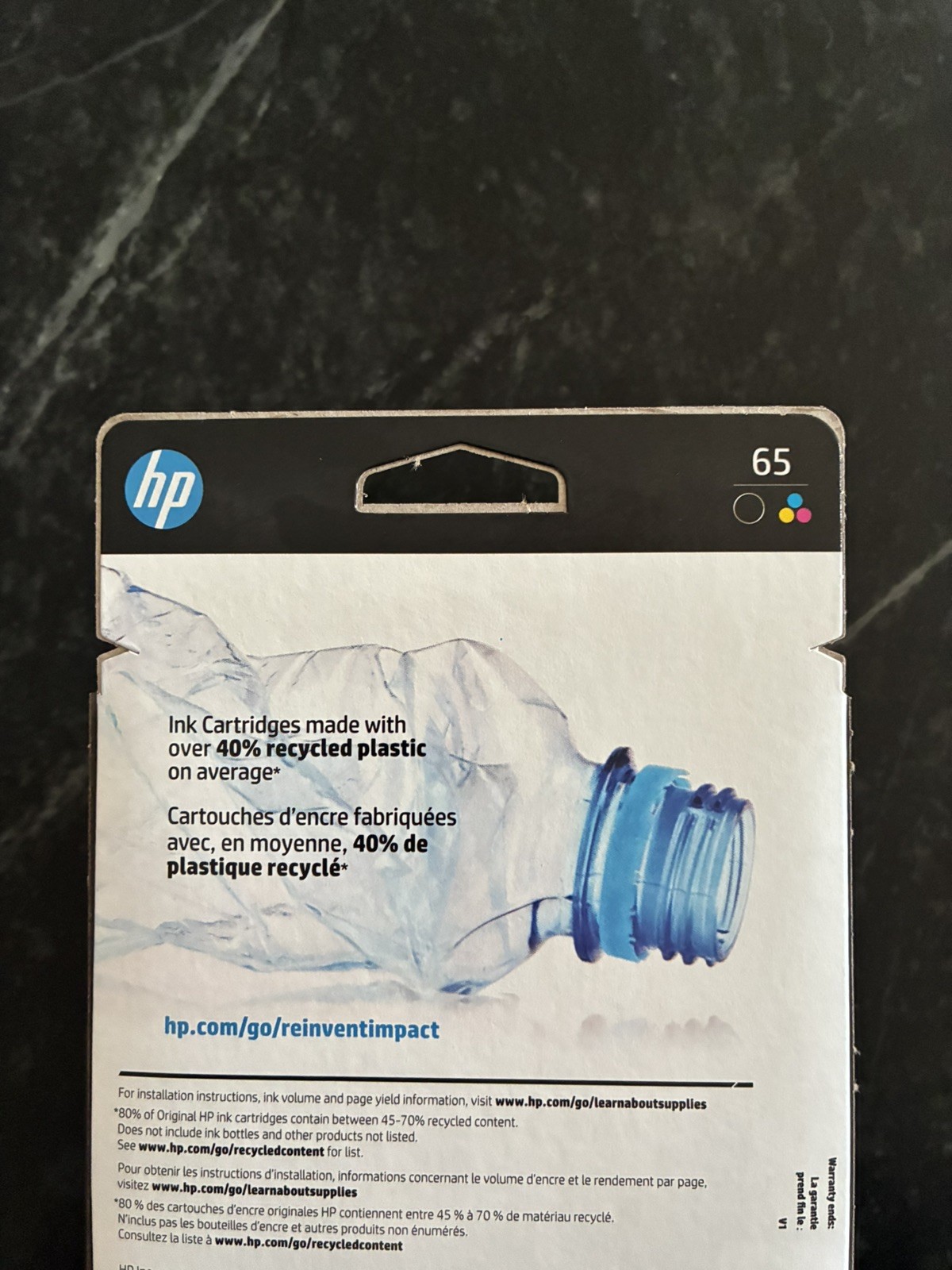HP #65 2pack Combo Ink Cartridges 65 Black and Color NEW GENUINE