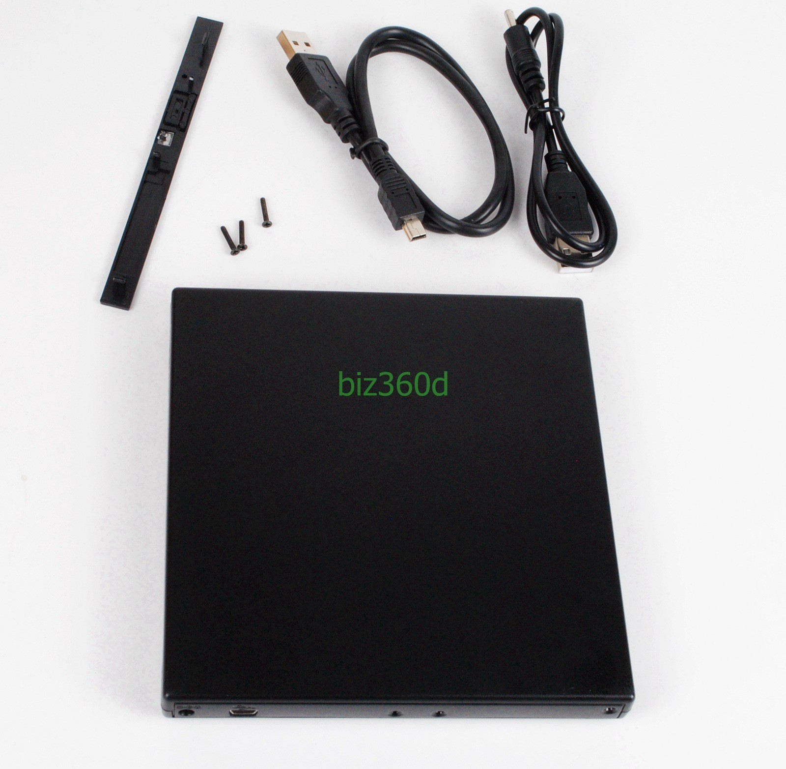 USB Slim External Case Enclosure For 12.7mm SATA CD DVD RW Burner Optical Drive