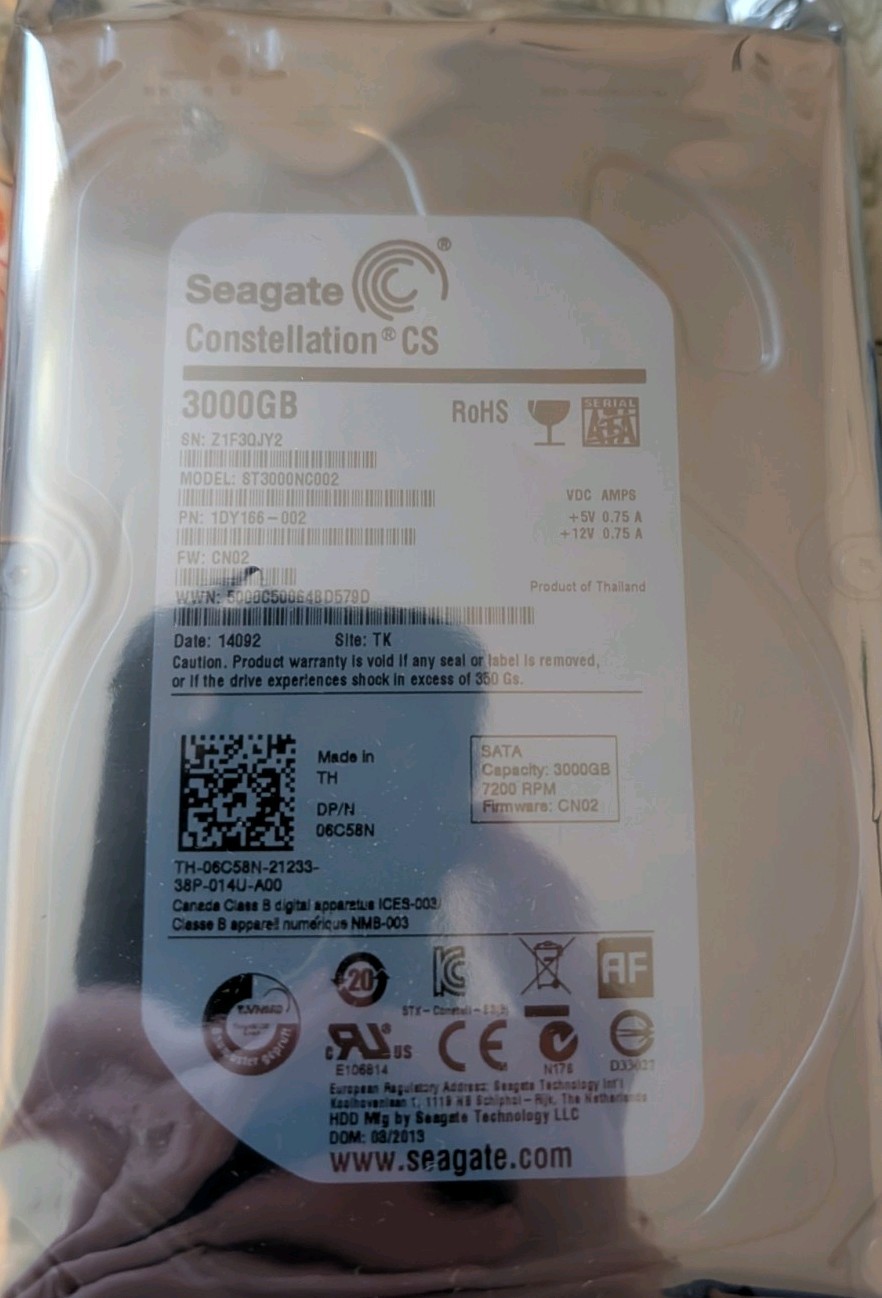 Sealed Seagate Constellation CS 3TB 64MB 3.5 SATA Hard drive