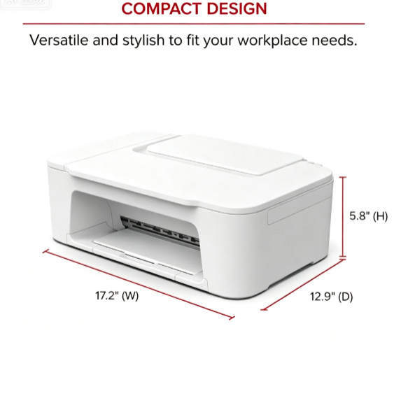 Wireless Inkjet All-In-One Printer, Print Copy Scan Home Office Printer