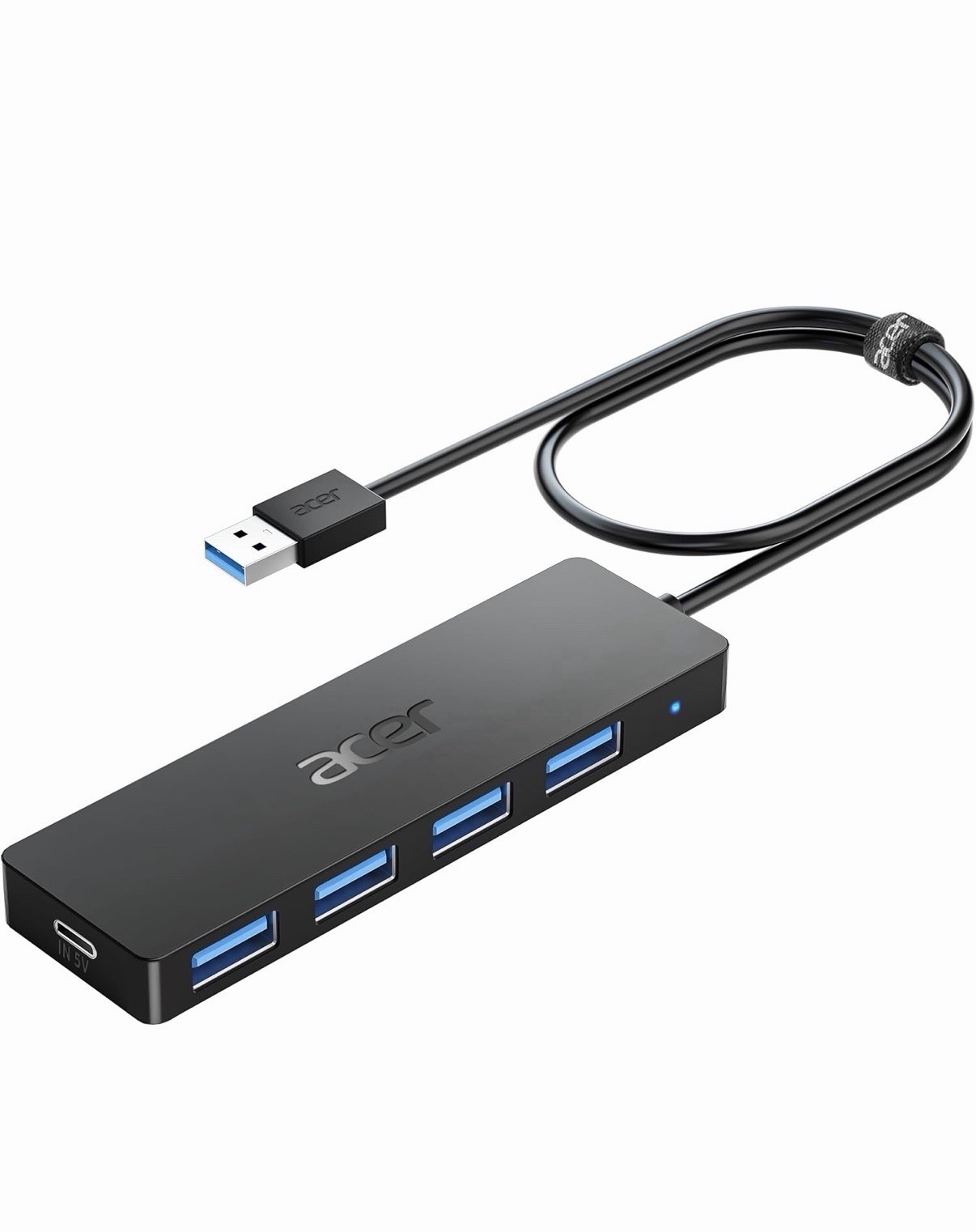 USB Hub 4 Ports Multiple USB 3.0 Hub USB A Splitter for Laptop with USB C Pow…