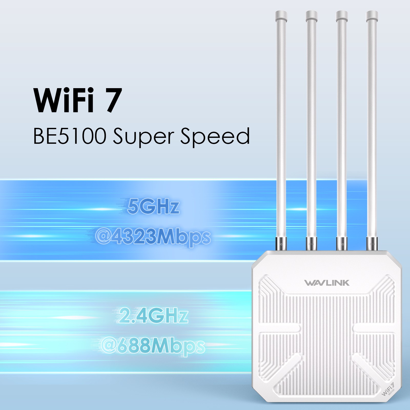 WAVLINK WiFi 7 Outdoor Range Extender BE5100 AX3000 WiFi 6 Mesh Router IP67 wPOE