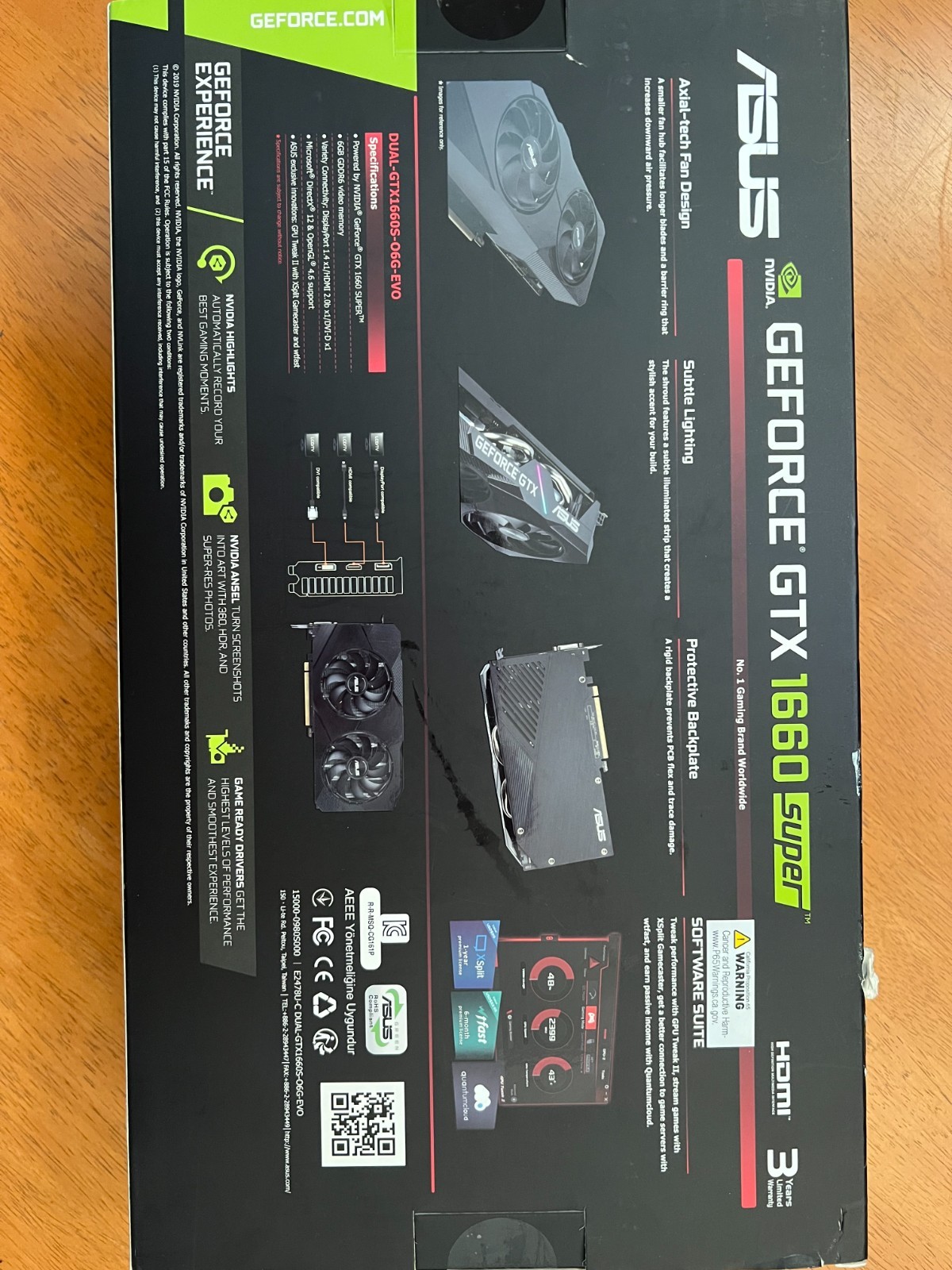 ASUS Dual GeForce GTX 1660 SUPER OC 6GB GDDR6 Nvidia Graphics Card