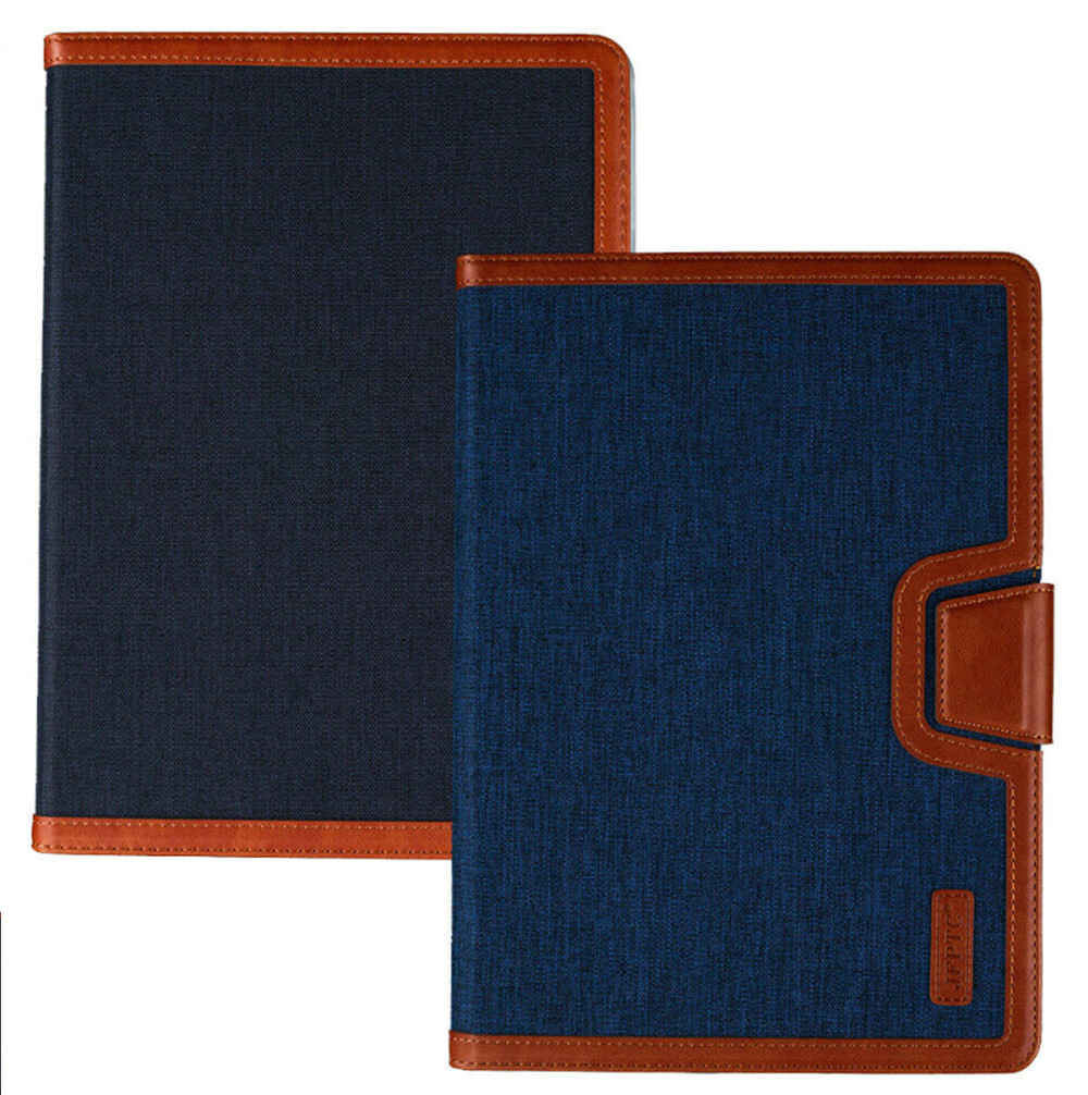 For iPad 5/6/7/8/9 Air 1 2 Pro 9.7″ Air 3 Canvas Leather Smart Case Stand Cover