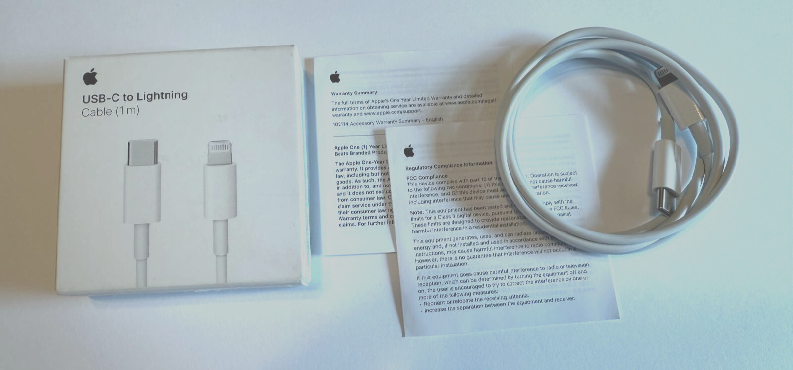 Genuine Apple USB-C to Lightning 1m/3ft Charging Cable MUQ93AM/A – A2561 – Used