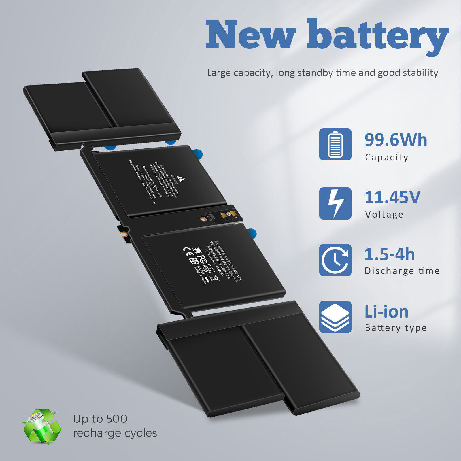 A2485 Battery Replacement A2527 Battery for MacBook Pro 16 inch A2485 Late 2021