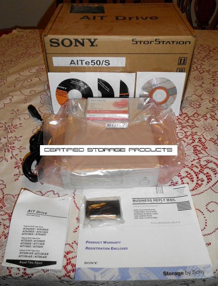 NEW SONY AITe50s AIT-E Ext AITe50/S ATDEA2 AITe50 Turbo Data Tape Drive Kit NIB
