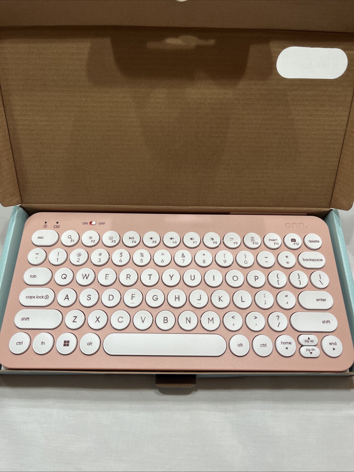 Surf Onn 78 Keys Compact Wireless Keyboard Damaged Box Pink Keyboard Not Tested