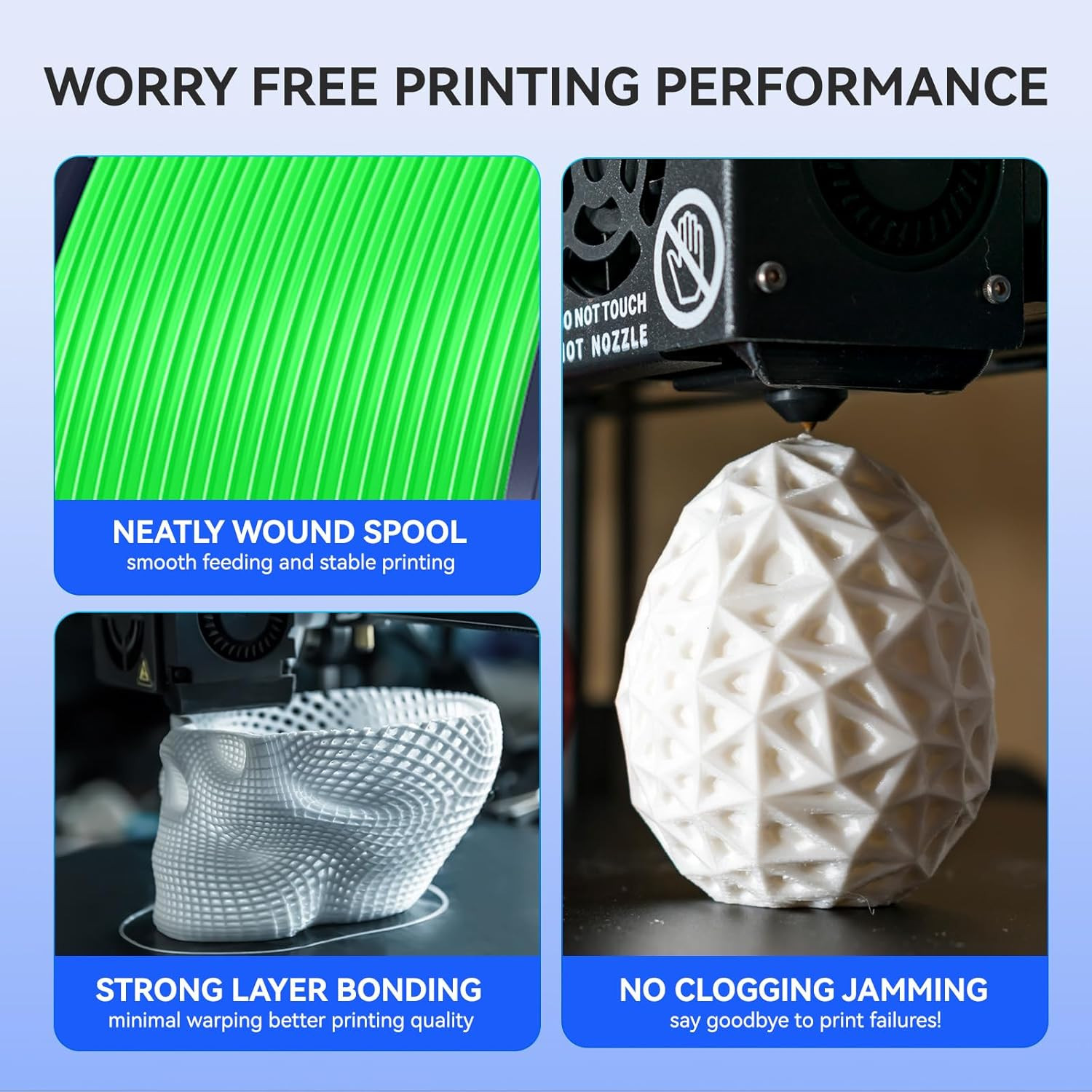BUY 10 PAY 6🎁JAYO 1.1KG PLA Matte PLA+ SILK PETG 3D Printer Filament 1.75mm ABS