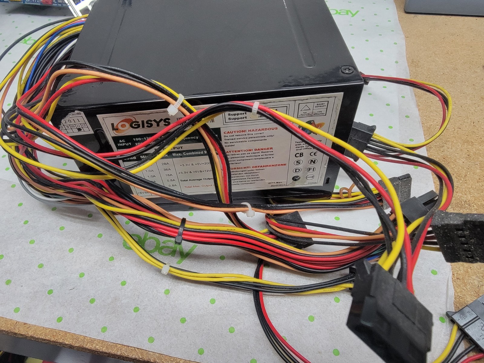 GENUINE LOGISYS PS480D-BK 480W ATX PC Power Supply