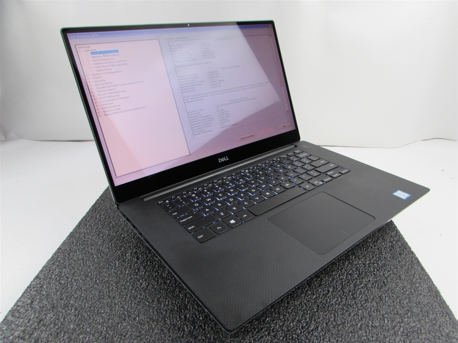 DELL PRECISION 5540 TOUCHSCREEN 4K I9-9980HK 512GB SSD 32GB RAM T2000 NO O.S