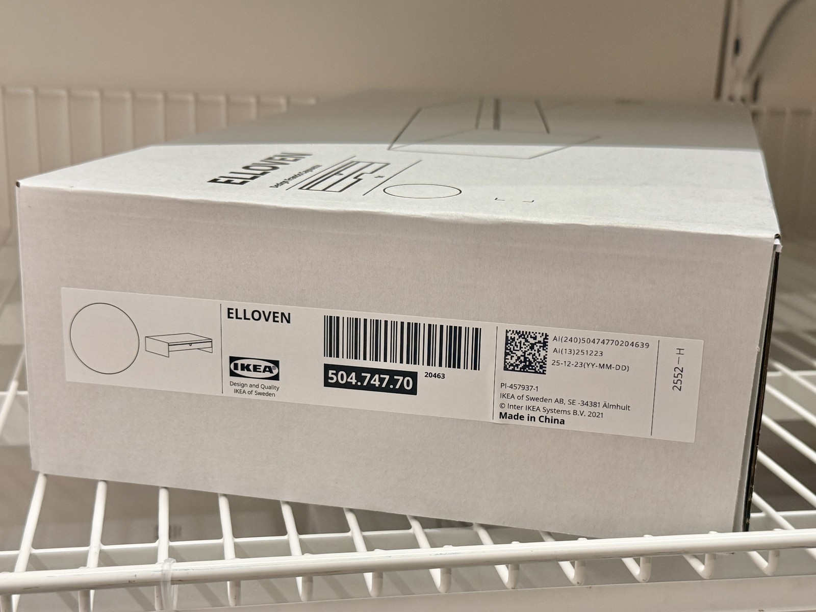 IKEA ELLOVEN Monitor Stand With Drawer White 504.747.70