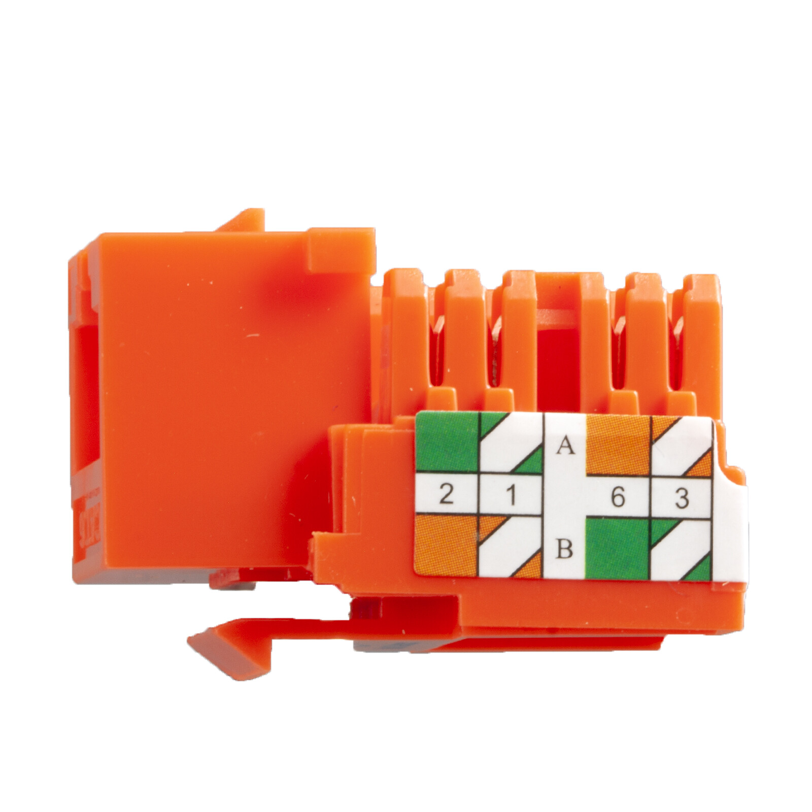 Cat-6 Keystone Jacks in Orange 50 Pack Tuff Jacks Quality Lifetime Warranty