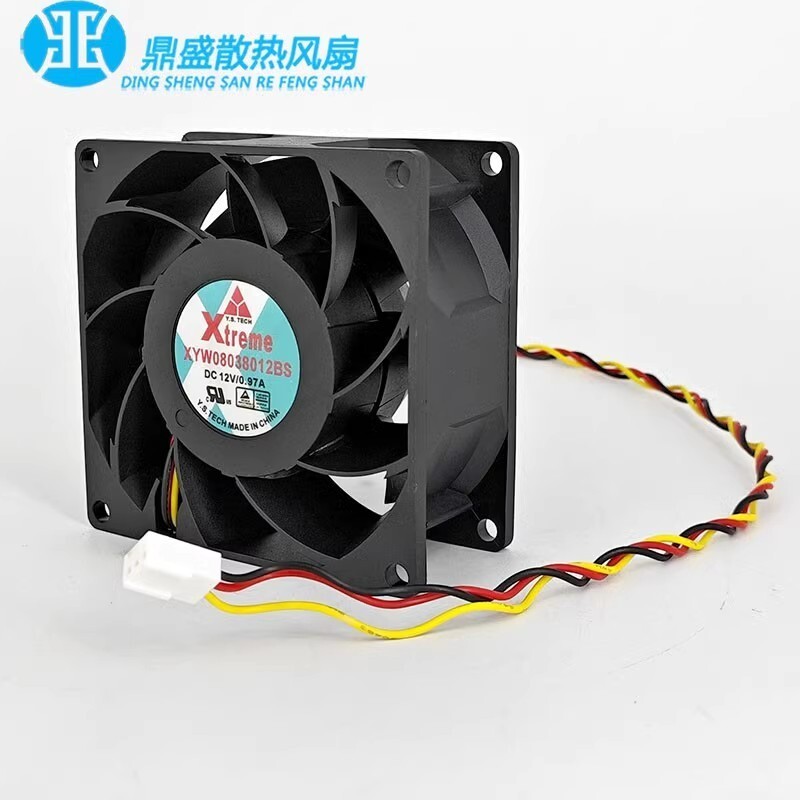 Y.S.TECH XTREME XYW08038012BS 8038 12V 0.97A 3-Pin Cooling Fan