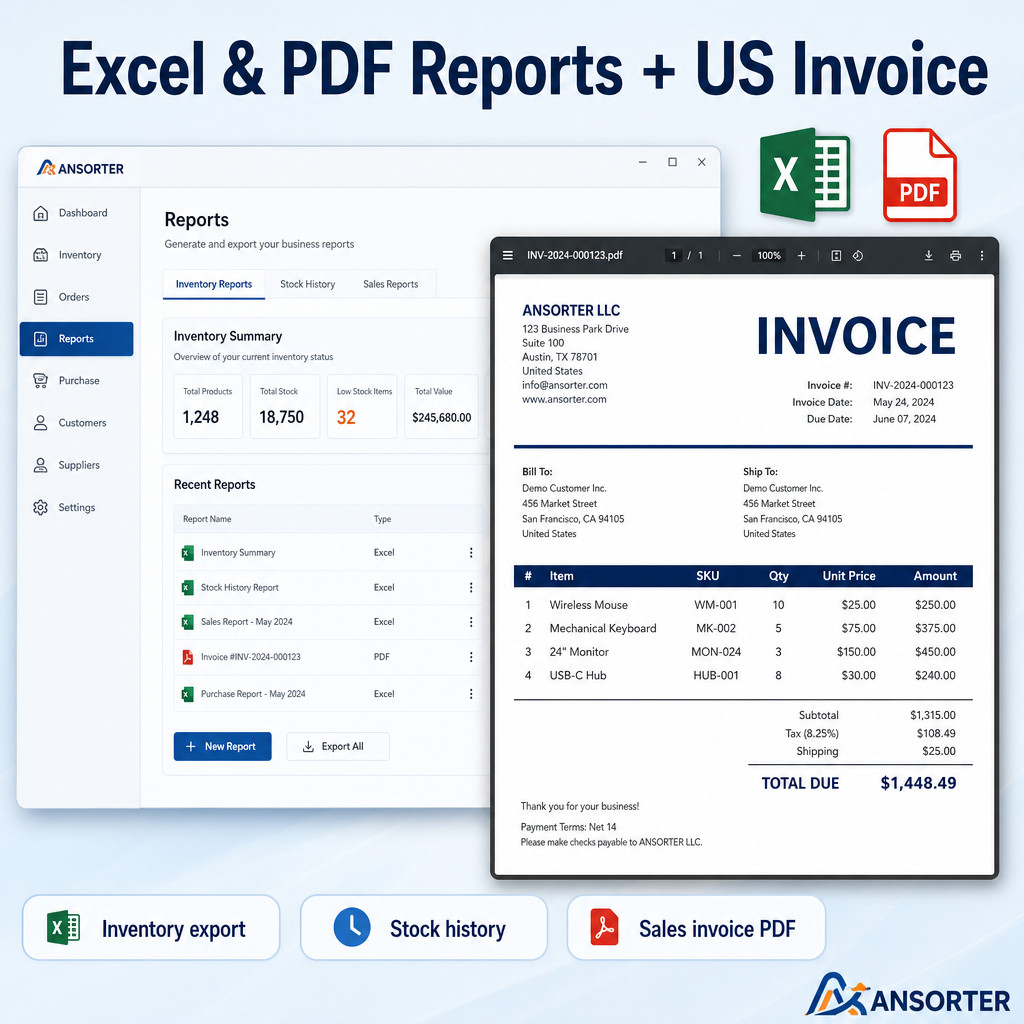 Easy to Use Warehouse Inventory Management Software for Windows – Stock In/Out