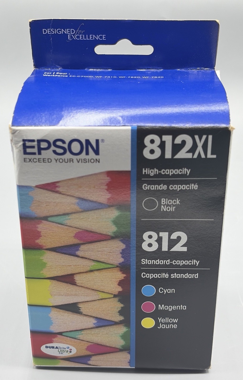 Epson Genuine 812XL Black, 812 Color Ink Cartridges – EXP 02/2028 – New SEALED