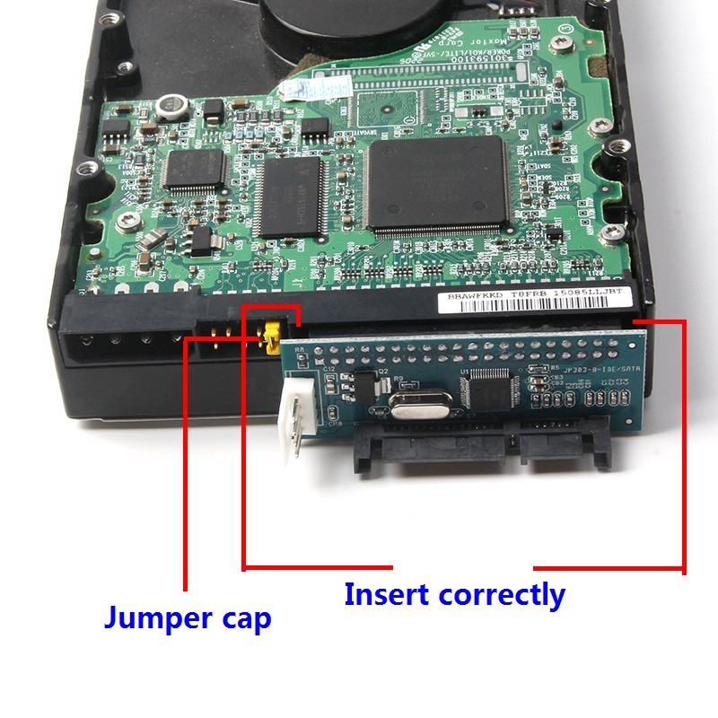 40 Pin Female SATA IDE to 22 Pin Male Adapter PATA 3.5″ Card for T1 Converter US