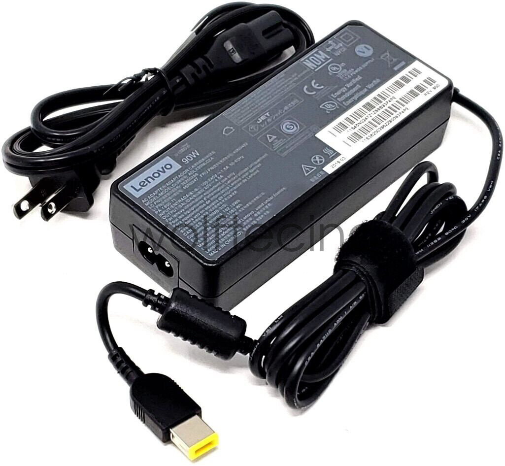 Genuine Lenovo 90W 20V 4.5A Laptop Charger AC Power Adapter Square Tip ThinkPad
