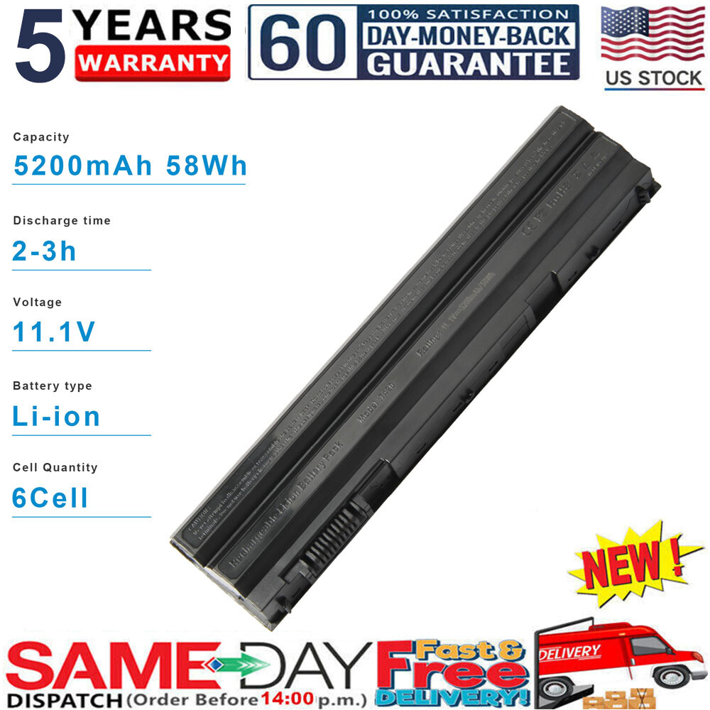 E6420 M5Y0X T54FJ 60Wh Battery For Dell Latitude E5420 E6430 E6520 8858X/Charger