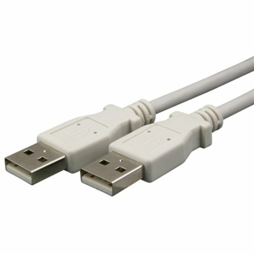 6ft USB 2.0 Type A Male to A Male White Cable – High Speed Data Transfer Charger