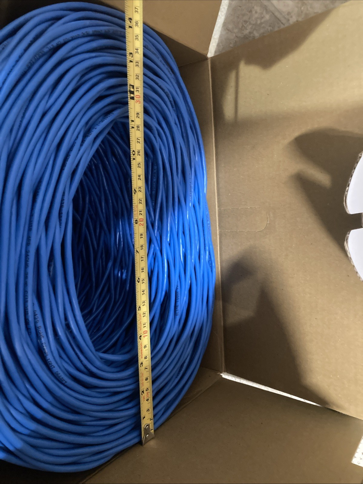 1000 Foot CAT6 Ethernet Cable Stranded CM Blue Lightly Used