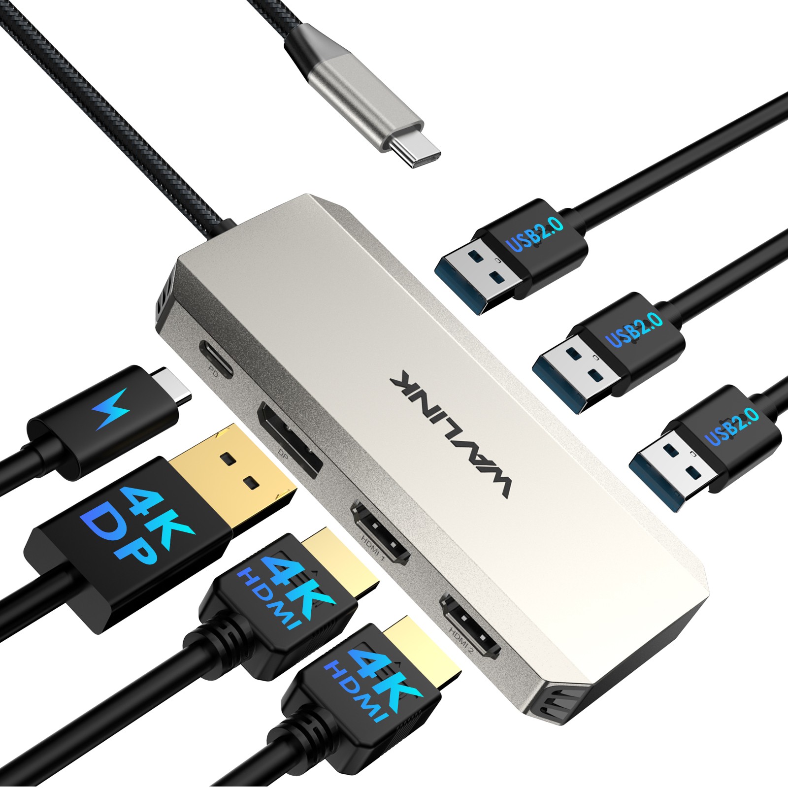 WAVLINK USB-C Triple 4K Display Laptop Docking Station 95W Charging