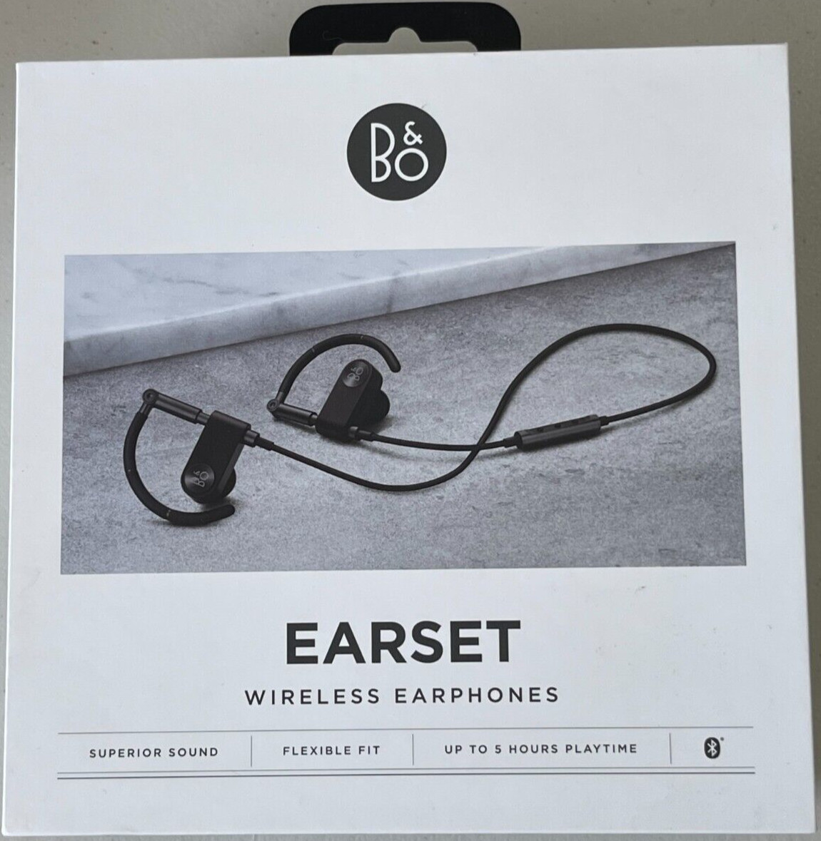 Bang & Olufsen B&O Earset Premium Wireless Inear Earhook Earphones Headset Black