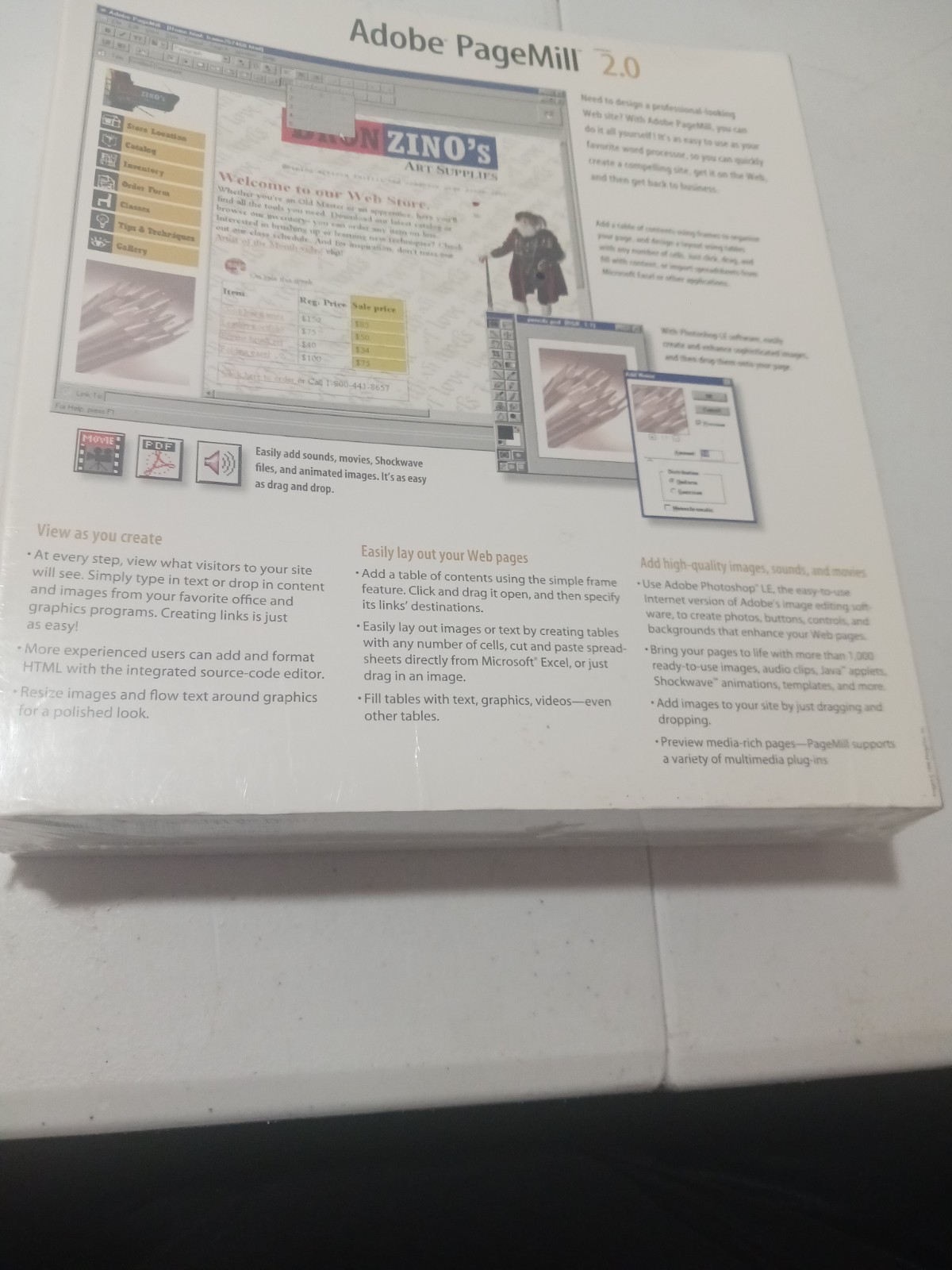 Adobe Pagemill Version 2.0 for Windows 95 Windows NT 4.0 New Sealed