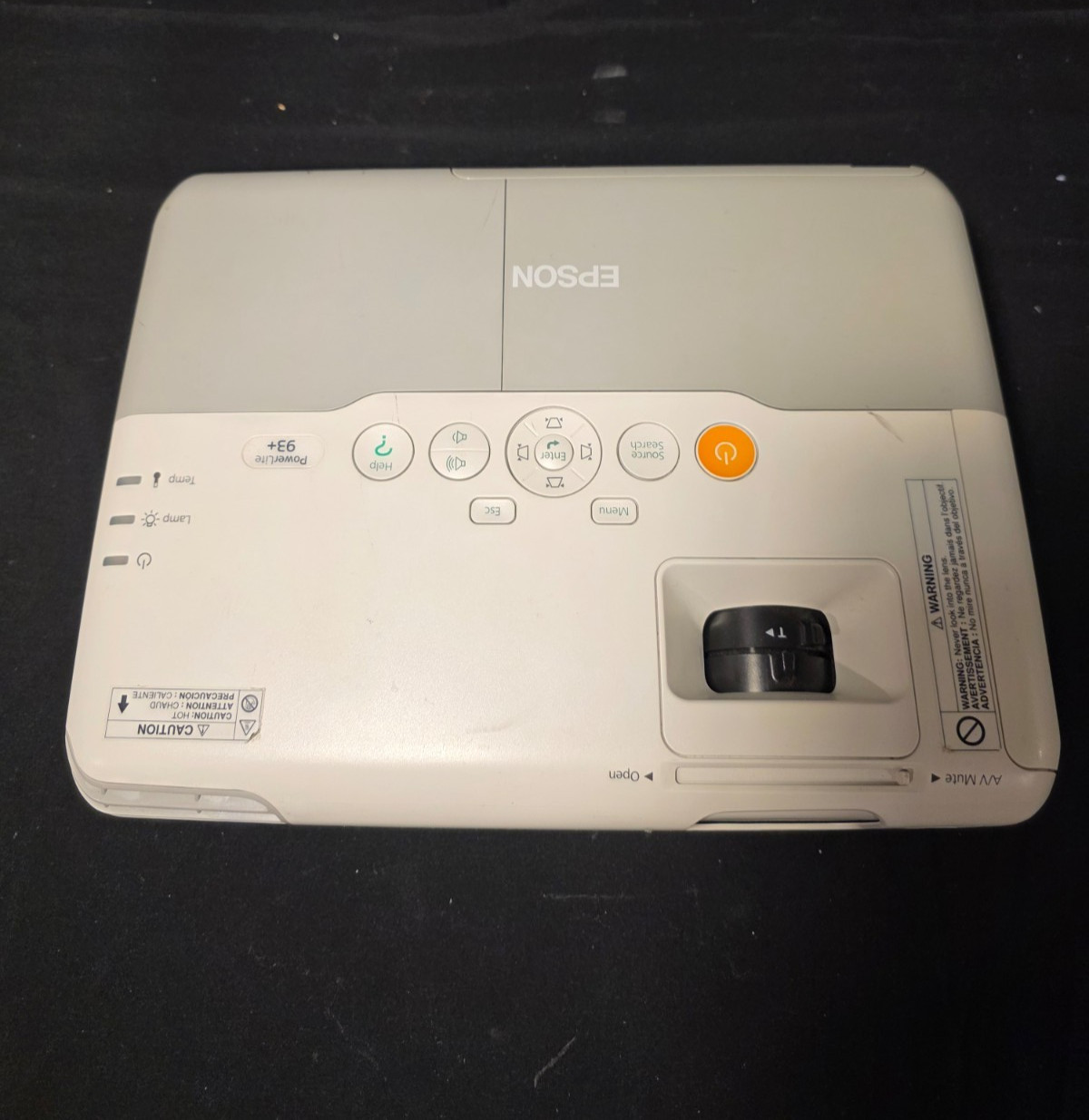 Epson PowerLite 93+ 3LCD Projector HDMI 2600 Lumens Only 137 Lamp Hours, H382F