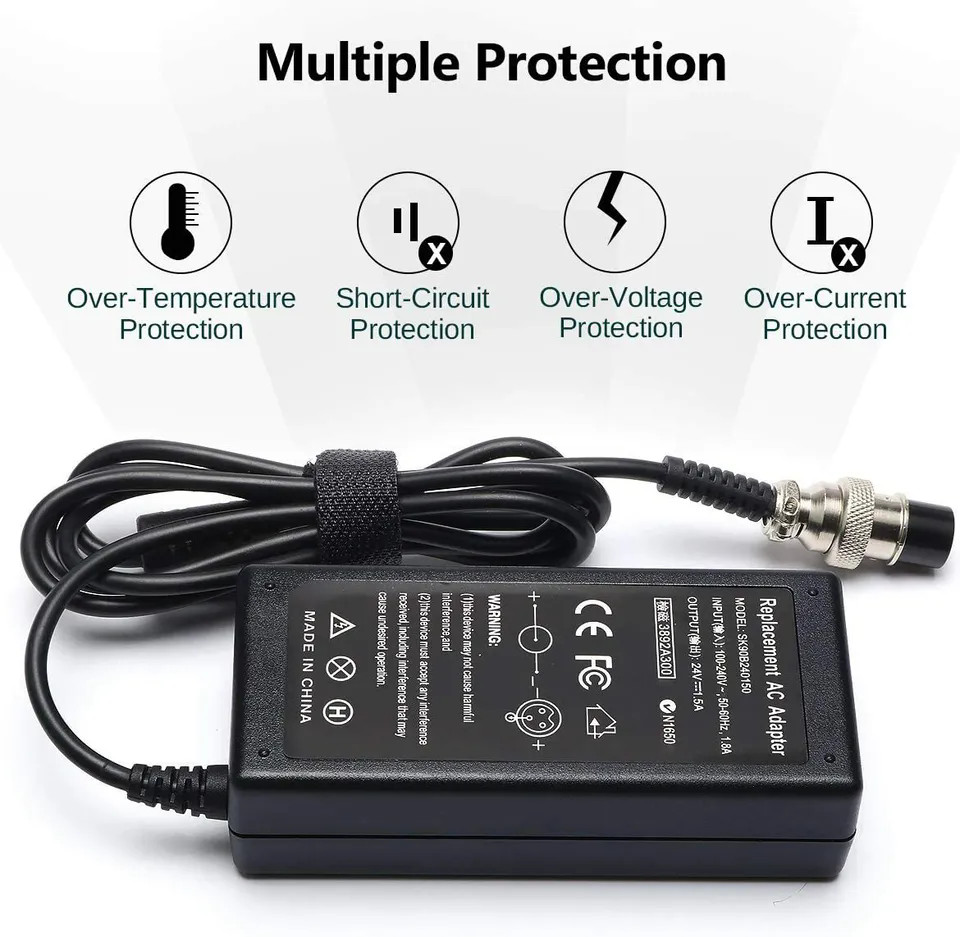 NEW Charger For Razor E100 E200 E200S E175 E300 E300S E125 E150 E500 PR200 E225S