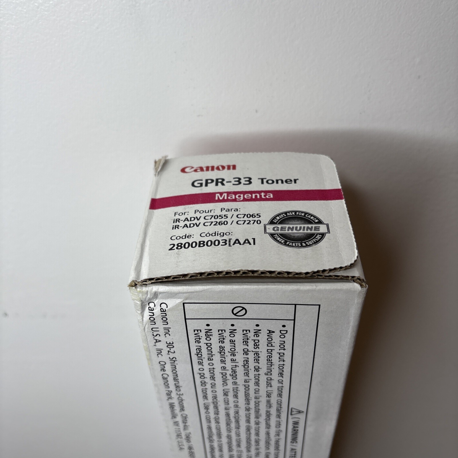 Genuine Canon GPR-33 Magenta Toner Cartridge New in Factory Sealed Box