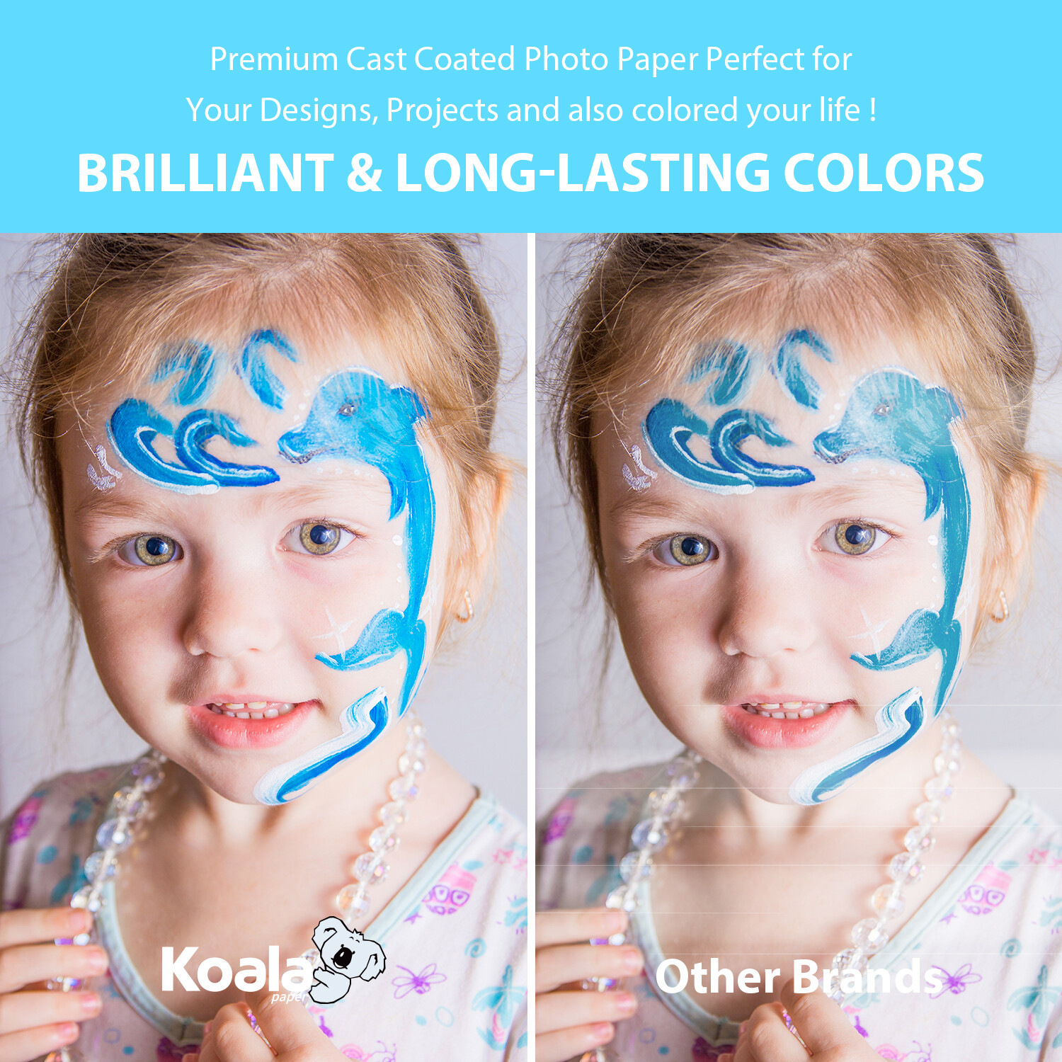 Koala Double Sided Photo Paper 8.5×11 Glossy 69lb Heavy Cardstock Inkjet Printer