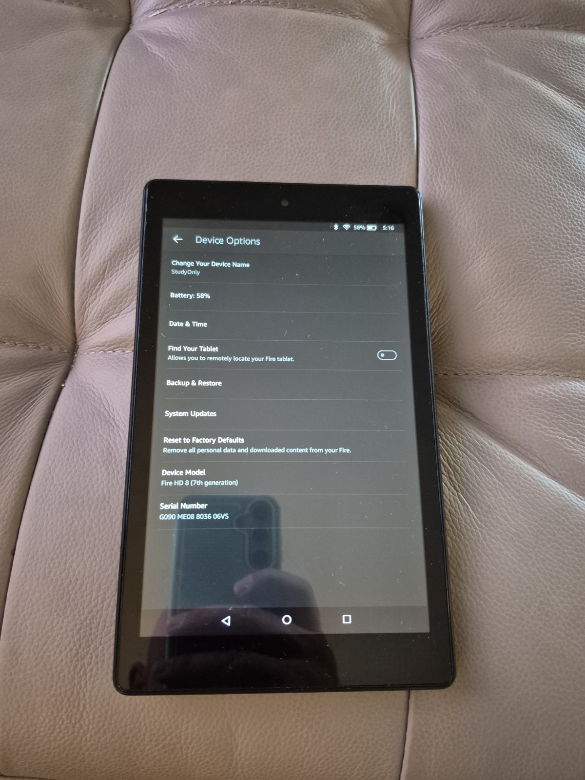 Amazon Fire HD 8 (7th Gen) 8″ Tablet 16GB Wi-Fi Touchscreen Black