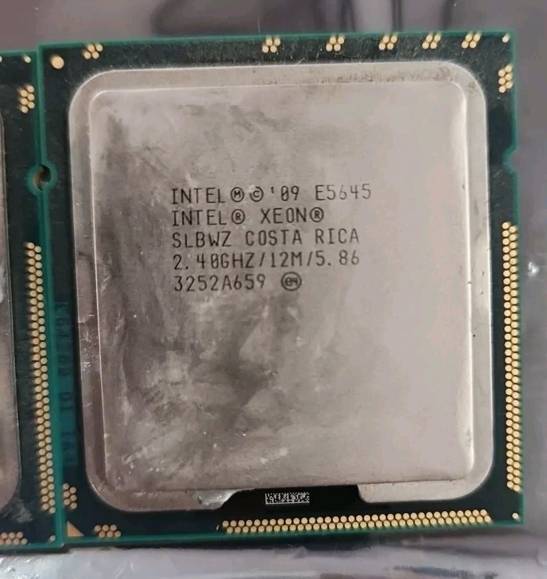 Two Intel XEON E5645 2.40GHz 12M CPU Processors