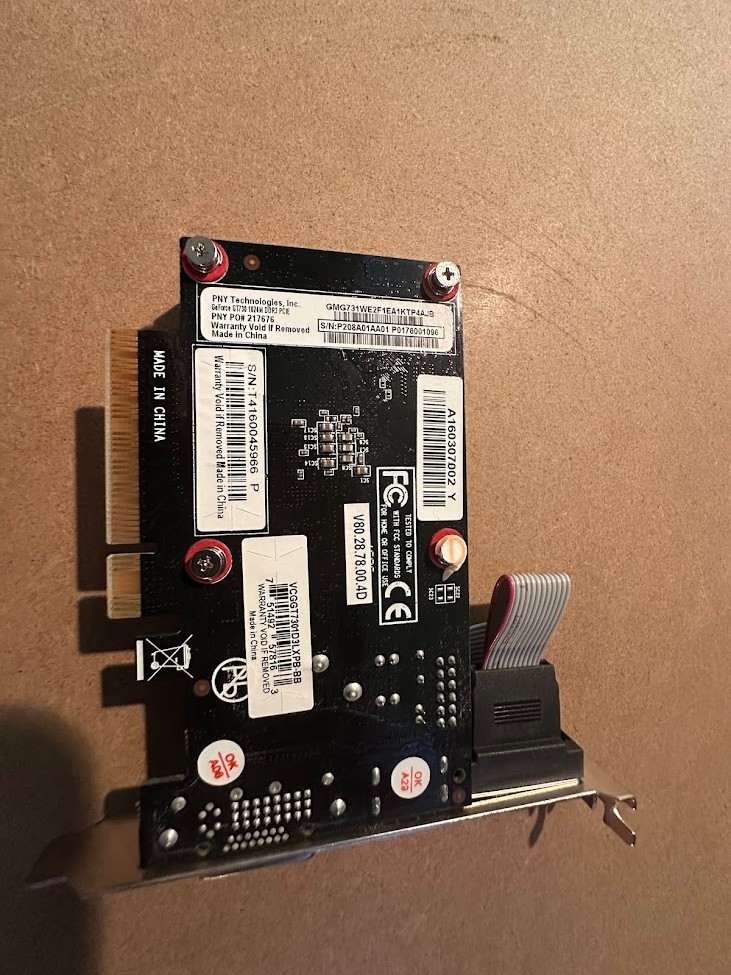 PNY Nvidia GeForce GT730 1GB PCIE Video Graphics Card