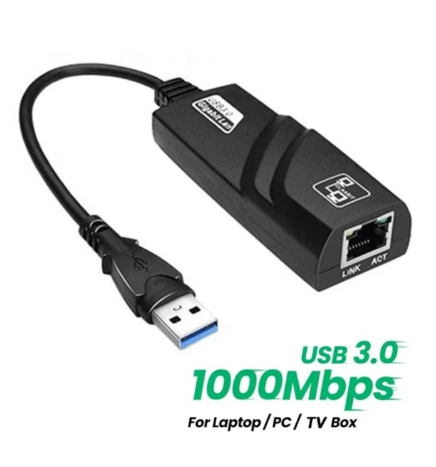 USB 3.0 Gigabit Ethernet LAN RJ45 1000Mbps Network Adapter For Windows PC Lot