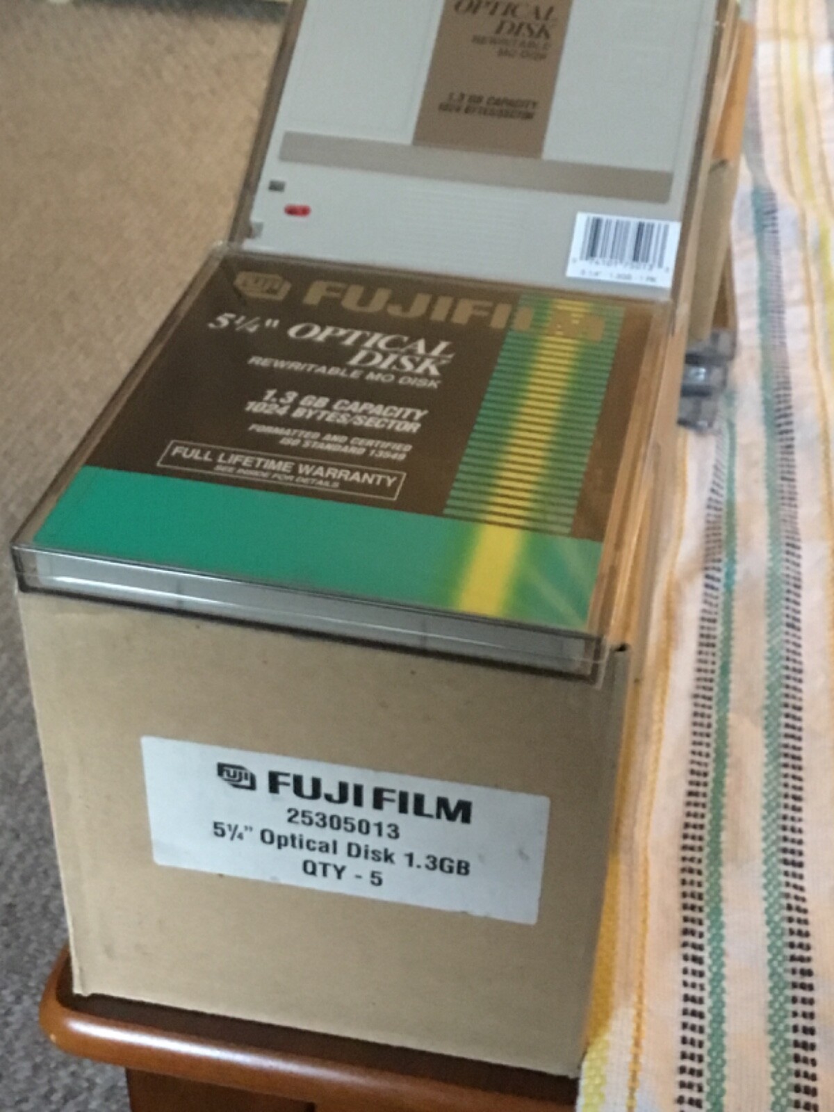 New Lot of 14 Fujifilm 5 1/4”Magneto Optical Disks Rewritable 1.3 GB