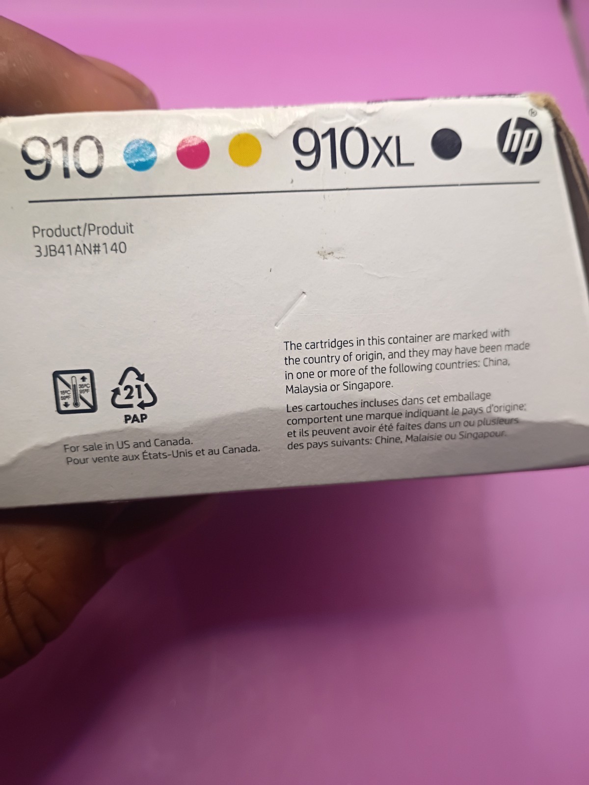 HP 910 Printer Ink, Exp 11/2027