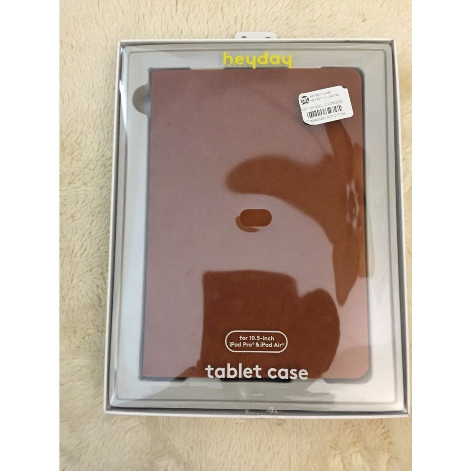 heyday™ Apple iPad pro/ Air 10.5″ case- Tan Faux Suede