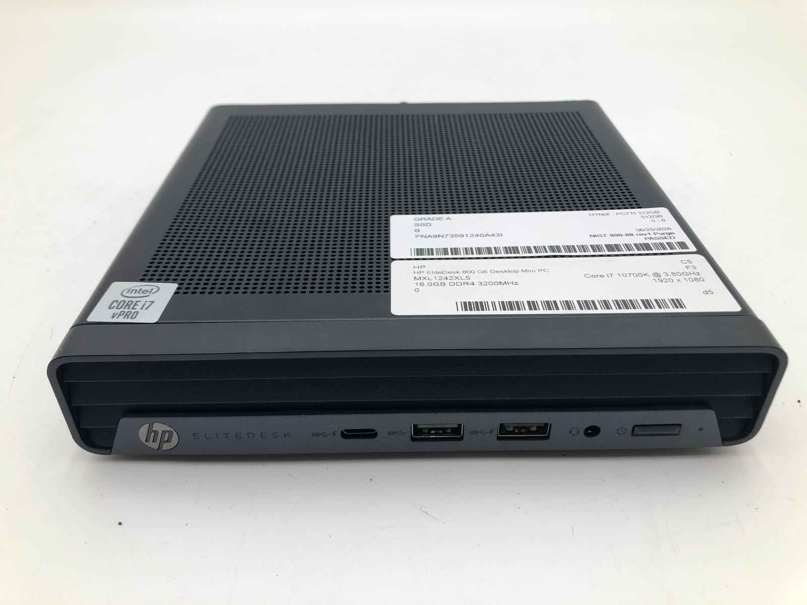 HP | EliteDesk 800 G6 Desktop Mini PC | i7-10700K | 16GB 512GB NVMe Win 11 Pro