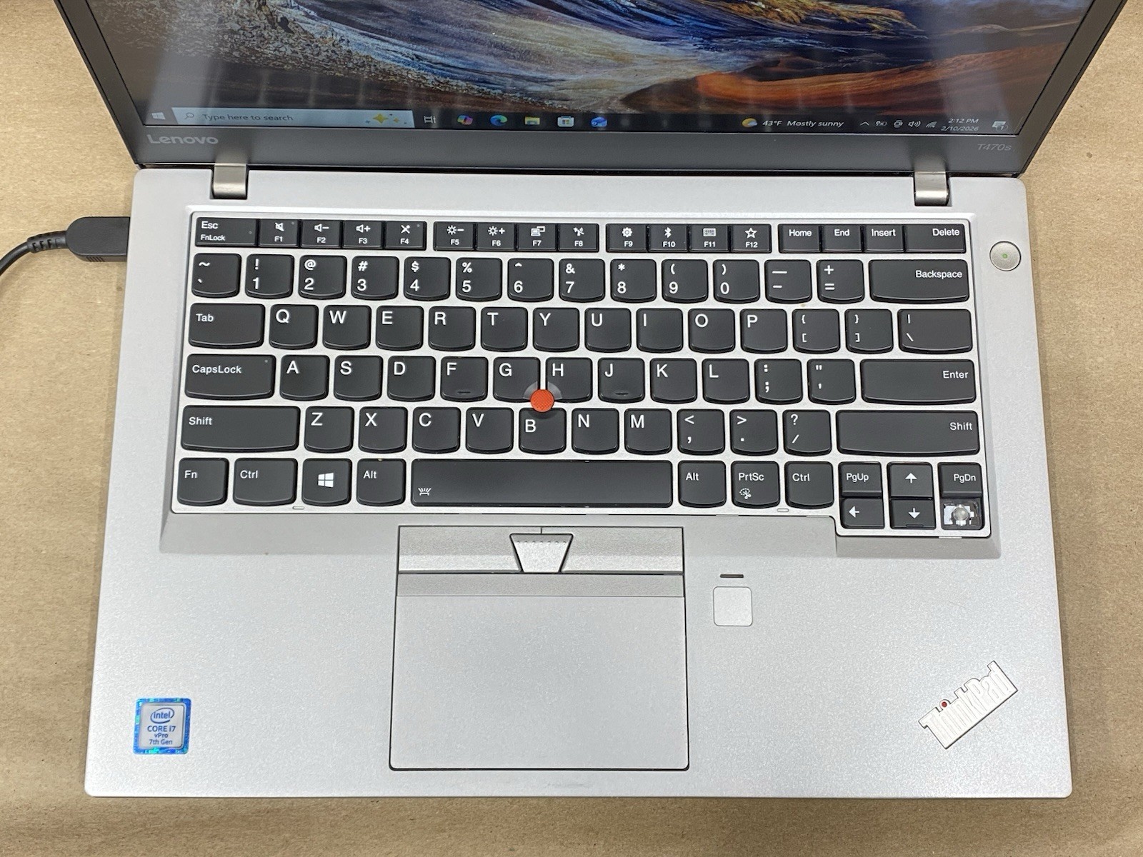 Lenovo T470s – 14″ 2560*1440 – i7-7600U – 8GB – 128GB SSD – Win 10 Pro READ