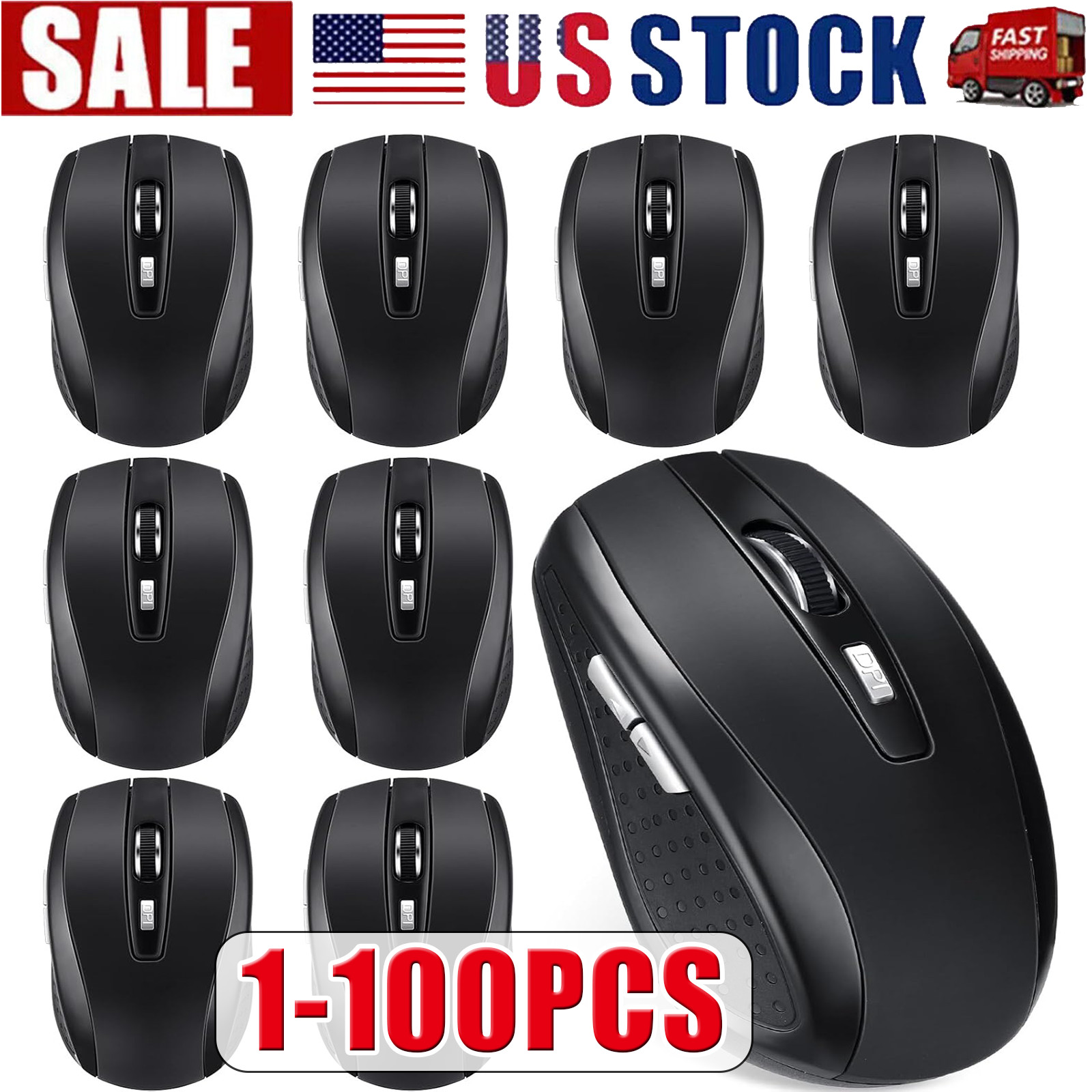 Wireless Optical Mouse Mice 2.4GHz USB Receiver For Laptop PC Computer DPI lot
